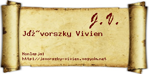 Jávorszky Vivien névjegykártya