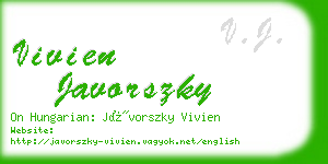 vivien javorszky business card